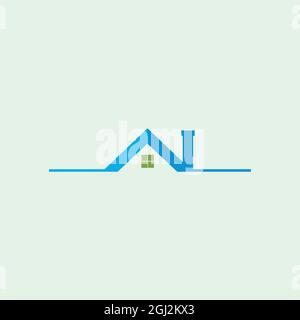 Abstrakt Immobilien Home Logo Symbol flaches Design Vektor Grafik Konzept Stock Vektor