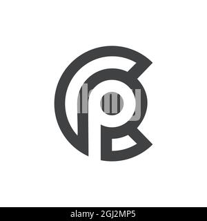 Buchstabe P Kreis Logo Symbol flach Vektor Konzept Grafik einfach stilvolles Design Stock Vektor