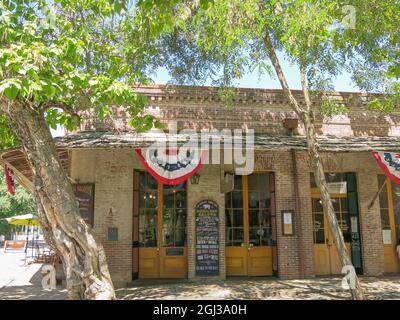 Douglass Saloon, Columbia State Historic Park - Columbia, Kalifornien Stockfoto