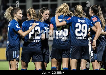 Hoffenheim, Deutschland. September 2021. TSG Hoffenheim gegen FC Rosengård - UEFA Women's Champions League - Dietmar-Hopp-Stadion Credit: SPP Sport Press Foto. /Alamy Live News Stockfoto