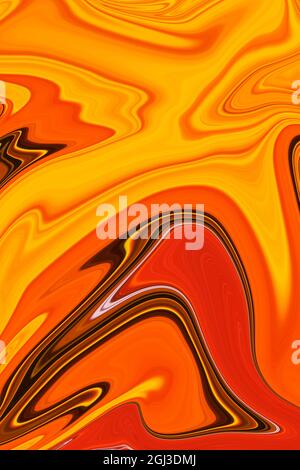 Handbemaltes Aquarell mit gemischten flüssigen Farben. Abstrakte flüssige Acrylmalerei. Moderne Kunst. Marmor glänzenden Marmor abstrakten Hintergrund. Stockfoto
