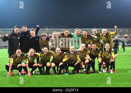 Göteborg, Schweden. September 2021. Hacken nach dem UEFA Womens Champions League Qualifikationsrunde 2 zwischen BK Hacken und Valerenga IF in der Bravida Arena in Göteborg, Schweden Quelle: SPP Sport Press Foto. /Alamy Live News Stockfoto