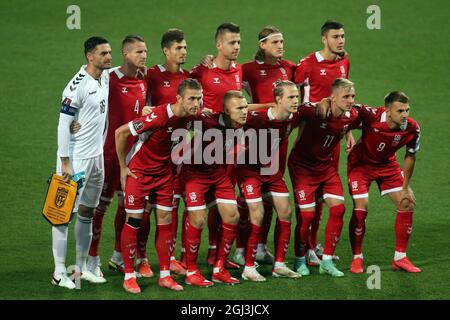 Reggio Emilia, Italien. September 2021. Florenz, Italien - 08.09.2021: Litauische Mannschaft vor dem EQ Qatar 2022 Fußballspiel zwischen ITALIEN und Litauen im Mapei-Stadion in Reggio Emilia am 8. september 2021. Kredit: Unabhängige Fotoagentur/Alamy Live Nachrichten Stockfoto