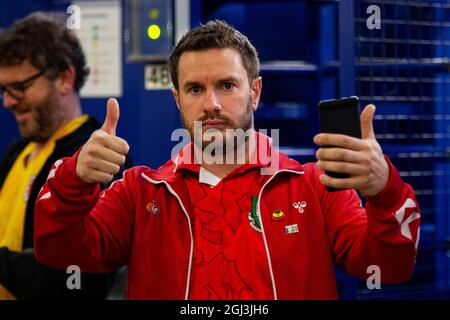 Cardiff, Großbritannien. September 2021. Wales gegen Estland in einer Qualifikation zur FIFA-Weltmeisterschaft 2022 im Cardiff City Stadium am 8. September 2021. Quelle: Lewis Mitchell/Alamy Live News Stockfoto