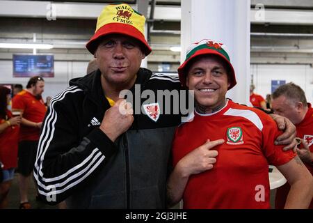 Cardiff, Großbritannien. September 2021. Wales gegen Estland in einer Qualifikation zur FIFA-Weltmeisterschaft 2022 im Cardiff City Stadium am 8. September 2021. Quelle: Lewis Mitchell/Alamy Live News Stockfoto