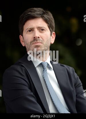 Rom, Italien. September 2021. Rom 08/09/2021 Treffen zwischen Roberto Speranza und Roberto Gualtieri in der Stadt der anderen Wirtschaft Credit: Independent Photo Agency/Alamy Live News Stockfoto