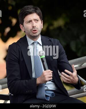 Rom, Italien. September 2021. Rom 08/09/2021 Treffen zwischen Roberto Speranza und Roberto Gualtieri in der Stadt der anderen Wirtschaft Credit: Independent Photo Agency/Alamy Live News Stockfoto