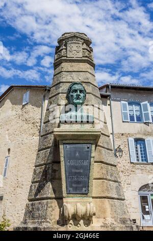 Denkmal für Joseph Louis Gay-Lussac, französischer Chemiker und Physiker (1778-1850), geboren in Saint-Léonard-de-Noblat, Haute-Vienne (87), Frankreich. Stockfoto