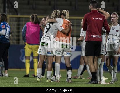 Hoffenheim, Deutschland. September 2021. TSG Hoffenheim gegen FC Rosengård - UEFA Women's Champions League - Dietmar-Hopp-Stadion Credit: SPP Sport Press Foto. /Alamy Live News Stockfoto