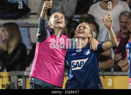 Hoffenheim, Deutschland. September 2021. TSG Hoffenheim gegen FC Rosengård - UEFA Women's Champions League - Dietmar-Hopp-Stadion Credit: SPP Sport Press Foto. /Alamy Live News Stockfoto