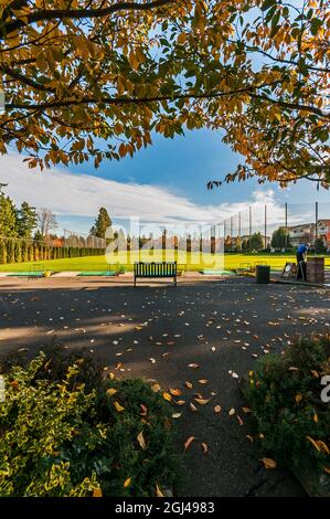 Driving Range auf einem Golfplatz in Fairwood, Washington. Stockfoto