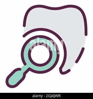 Icon Vector of Dentist - Line Cut Style - einfache Illustration, editierbare Kontur, Design Template Vector, gut für Drucke, Poster, Werbung, anno Stock Vektor