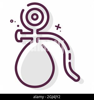 Icon Vector of Blood Pressure Monitor - MBE Style - einfache Illustration, editierbarer Strich, Design Template Vector, gut für Drucke, Poster, Werbung Stock Vektor