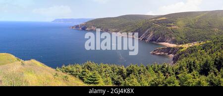 Meat Cove Atlantikküste, Cape Breton, Nova Scotia, Kanada Stockfoto