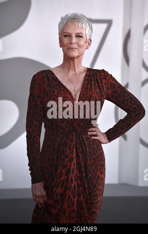 Venedig, Italien. September 2021. Jamie Lee Curtis nimmt am Mittwoch, den 8. September 2021 in Venedig, Italien, an der Fotoschau von „Halloween Kills“ Teil. Foto von Rocco Spaziani/UPI Credit: UPI/Alamy Live News Stockfoto