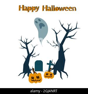 Scary Halloween Kürbis, Vektor Hand Objekt zeichnen Stock Vektor