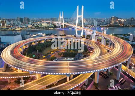 Innere Ringstraße Nach Shanghai Stockfoto