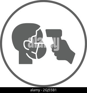 Prüfen, das Coronavirus-Symbol ist auf weißem Hintergrund isoliert. Verwendung für Grafik- und Webdesign oder kommerzielle Zwecke. Vektor-EPS-Datei. Stock Vektor