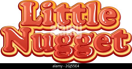 Little Nugget Logo Text Design Illustration Stock Vektor