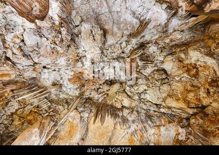 Campanet Höhlen auf Mallorca. Geologisch und mineralisch. Balearen. Spanien Stockfoto