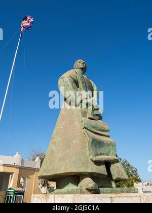Miradouro Diogo Gomes auf Plato. Die Hauptstadt Praia auf der Insel Santiago (Ilha de Santiago), Kap Verde im atlantischen Äquatorial. Stockfoto