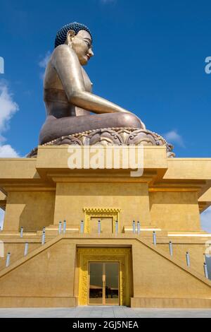 Bhutan, Thimphu. Kuensel Phodrang, auch bekannt als Buddha Point, beherbergt die größte Buddha-Statue des Landes. Stockfoto