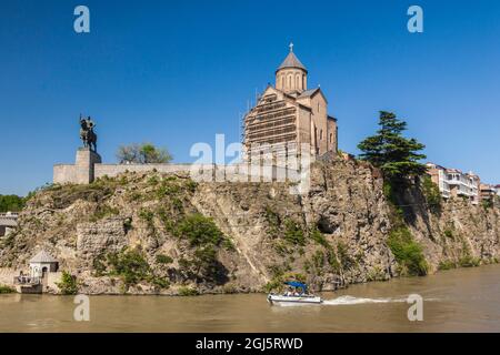 Georgien, Tiflis. Avlabari, Metekhi-Kirche. Stockfoto