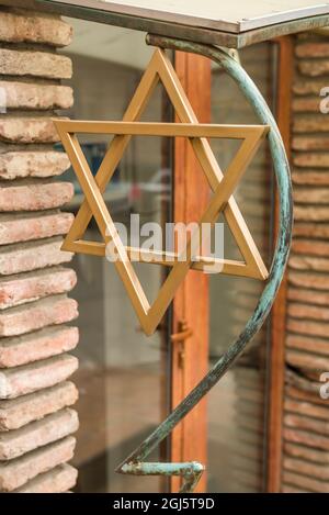 Georgien, Tiflis. Altstadt, Synagoge, Davidstern. Stockfoto