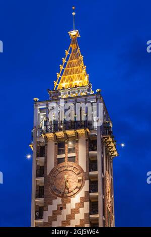 Georgien, Batumi. La Piazza Tower. Stockfoto