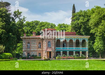 Georgien, Kacheti, Tsinandali. Chavchavadze Estate, Weingut und ehemalige Heimat von Prinz Alexander Chavchavadze, Soldat und Pionier Winzer. Stockfoto