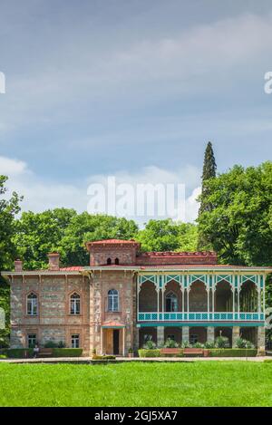 Georgien, Kacheti, Tsinandali. Chavchavadze Estate, Weingut und ehemalige Heimat von Prinz Alexander Chavchavadze, Soldat und Pionier Winzer. Stockfoto