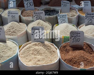 Osch-Bazaar. Die Hauptstadt Bischkek, Kirgisistan Stockfoto