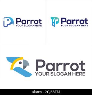 Vogelpapagei-Logo Stock Vektor