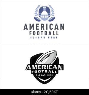 American Football Rugby Helm Logo Design Stock Vektor