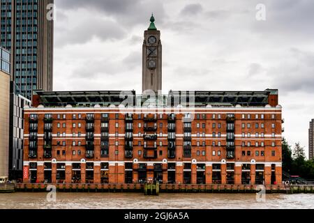 The Oxo Tower Wharf and River Thames, London, Großbritannien. Stockfoto