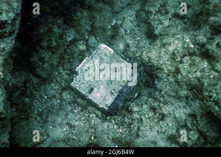 Lost Black Box unter Wasser, Lost Flight Data Recorder aus einem Flugzeug Stockfoto