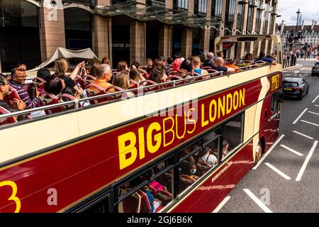 Ein Big Bus London Tour Bus, London, Großbritannien. Stockfoto