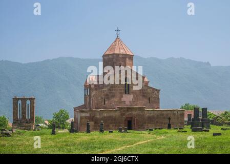 Armenien, Debed Canyon, Odzun. St. Astvatsatsatsin Kirche, 5. Jahrhundert, legendäre Begräbnisstätte für die watschelnden Kleider des Säuglings Jesus Christus. Stockfoto