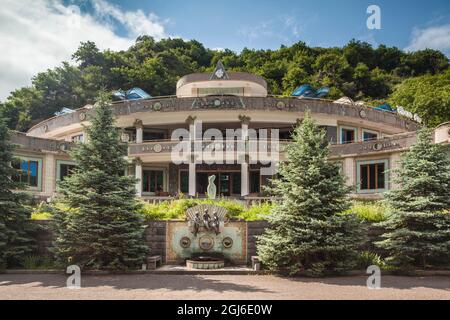 Republik Bergkarabach, Vank. Innenausstattung des Seastone Hotels. Stockfoto