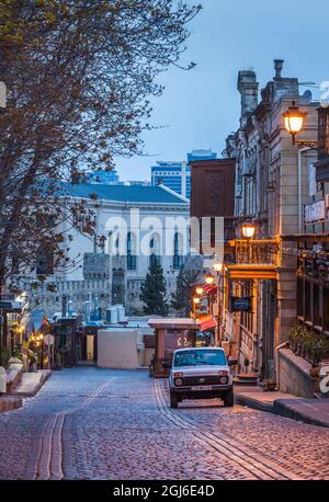 Aserbaidschan, Baku. Blick auf die Altstadt. Stockfoto