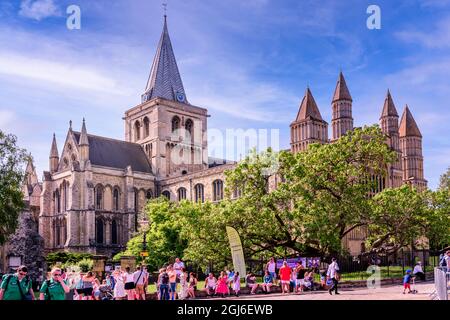 Rochester Kathedrale Rochester Kent UK Stockfoto