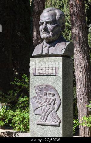 Aserbaidschan, Baku. Alley of Honor, Grabstein von Gulam Yahya, Militärkommandeur. Stockfoto