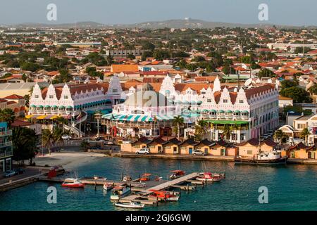 Luftaufnahme der Hauptstadt Willemstad, Curacao. Stockfoto