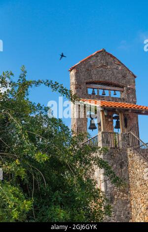 Kirche in Altos de Chavon La Romana, Casa De Campo in Punta Cana, Dominikanische Republik. Stockfoto