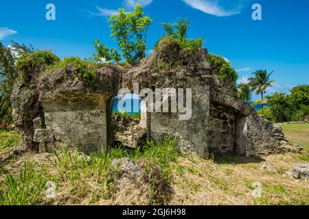 Ruins of Rust Op Twist Sugar Mill Plantage, St. Croix, US Virgin Islands. Stockfoto