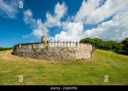 Ruins of Rust Op Twist Sugar Mill Plantage, St. Croix, US Virgin Islands. Stockfoto