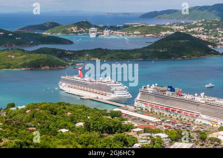 Cruise Terminal, Charlotte Amalie, St. Thomas, US Virgin Islands. Stockfoto