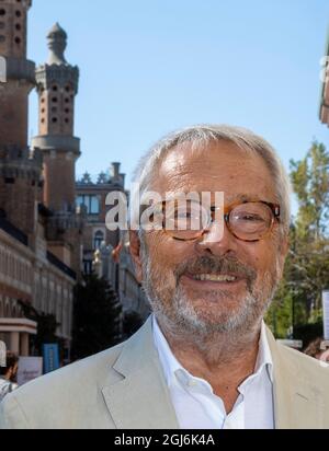 Venedig, Italien. September 2021. Biennale-Präsident Roberto Cicutto nimmt am 09. September 2021 an einer Fotoschau während der 78. Filmfestspiele von Venedig vor dem Hotel Excelsior am Lido in Venedig Teil. Kredit: dpa/Alamy Live Nachrichten Stockfoto