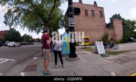 Augusta, GA USA - 07 29 21: Vintage Downtown Augusta Georgia Stockfoto