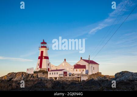 Kanada, New Brunswick, Campobello Island, Leiter Hafen Lightstation Leuchtturm Stockfoto